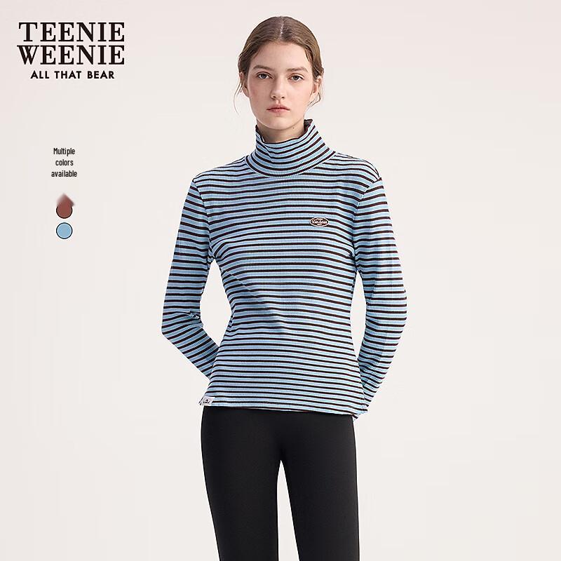 Teenie Weenie Women s 2025 Fall/Winter Striped Mock Neck Top S
