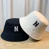 Hat Female Korean Casual N Letter Embroidered Fisherman Hat Spring Fashion Shade