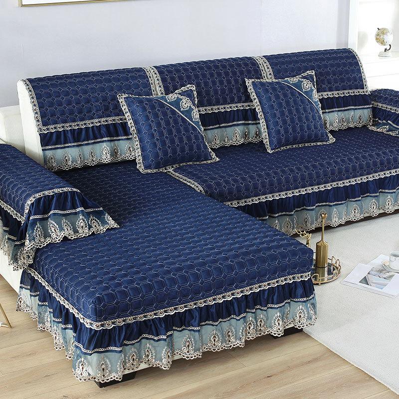 

Европейская подушка для дивана Four Seasons Универсальная нескользящая ткань Кожаный чехол для дивана Подушка для полотенец 70*70