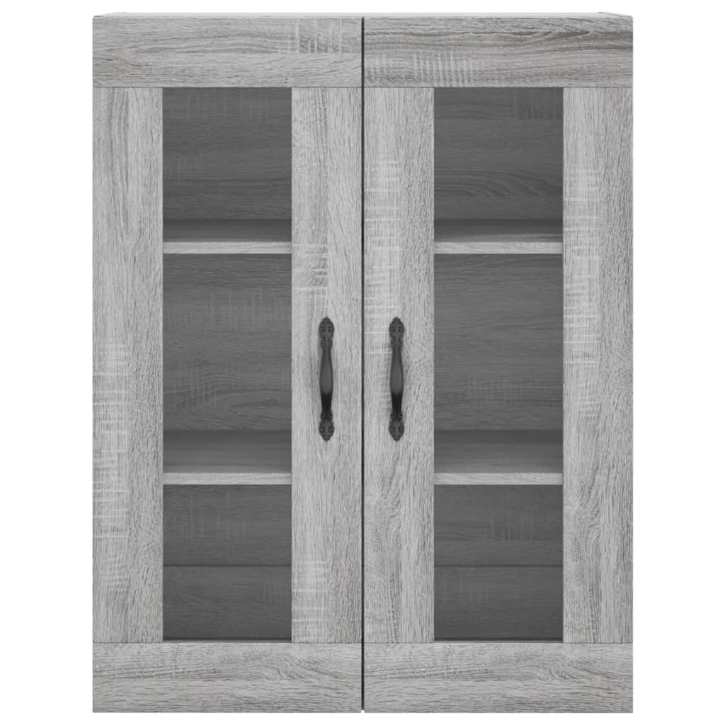 Vidaxl Witrynka Szary Dąb Sonoma 69,5X34X180Cm Materiał Drewnopochodny