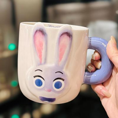 Niedliche Cartoon Nicky Judy Keramiktassen Zootopia Wasserbecher Haushaltsfrühstückstassen als Souvenirs