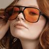 New Fashionable and Personalized Women's Sunglasses Classic Retro Double Beam Glasses Beach Photo Travel Driving Sunglasses