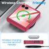 Translucent Matte Protective Case with Tempered Glass Screen Protector for Samsung Galaxy Z Flip 7, Hinge Protection Slim Cover-Rose Red