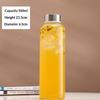 Glass Sports Water Bottle With Lid Leak-Proof And Heat-Resistant 500/750Ml For Travel And Storing Such As Juices Smoothies