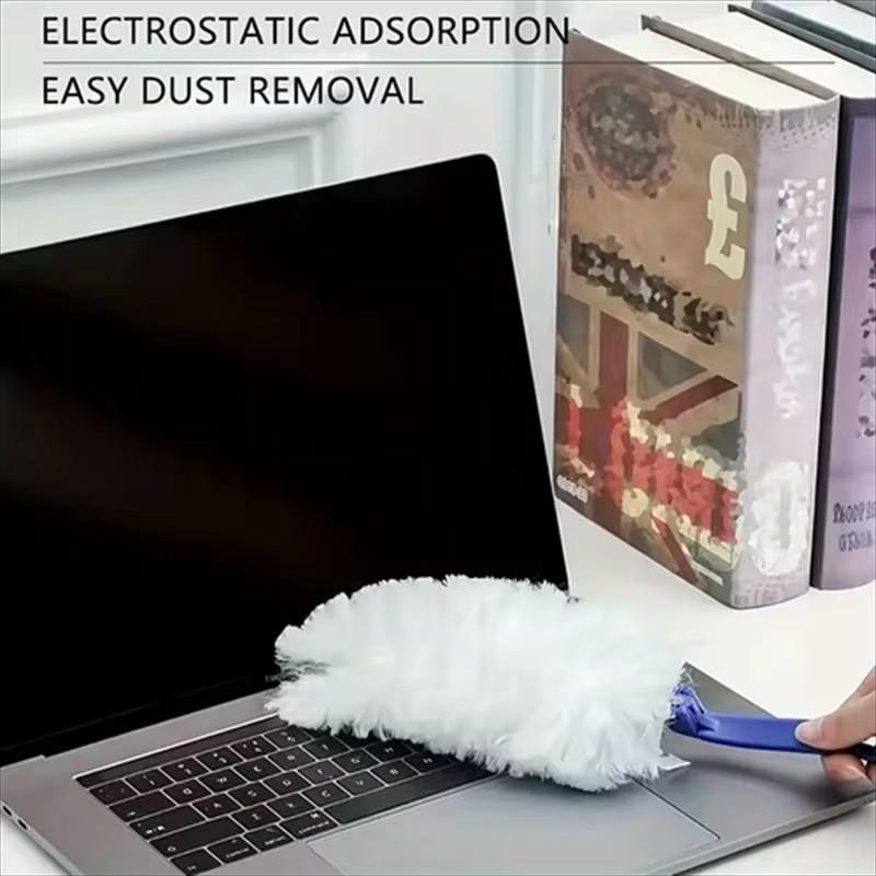 Brosse à épousseter jetable en fibre absorbante électrostatique pour climatisation, nettoyage de meubles de voiture, plumeau ménager en microfibre