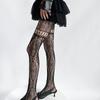 New Design Beige Tights Women Sexy See Through Mesh Sheer Fishnet Stockings Jk Uniform Bow Tie Strap Lace Bottoming Pantyhose