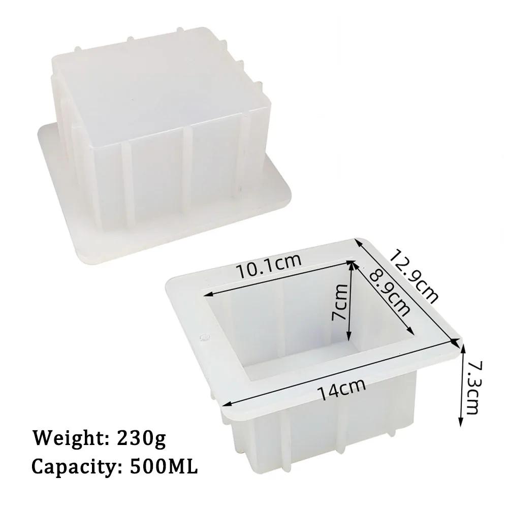 

1PC 500ML/1.2L Square Rectangle Silicone Soap Mold Making Box Silicon Liner DIY Handmade Loaf Craft Tool Swirled Cold Process