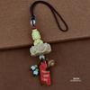 Boxwood Peach Wood Rearview Mirror Ornament: Bodhi Pendant for Peace and Joy