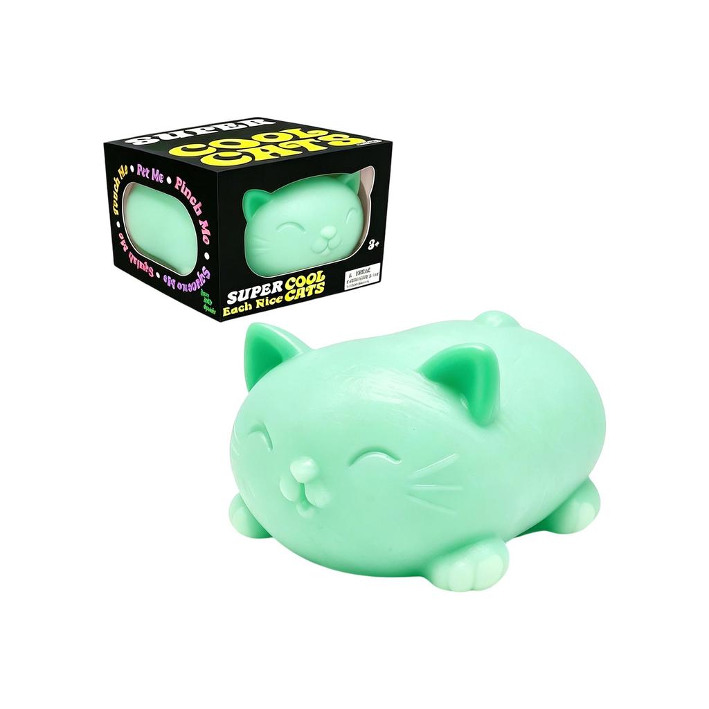 Soft Squeeze Cat Sensory Toy for Stress Relief Squishy Animal Figure for Relaxation and Hand Exercise for Adults and Kids