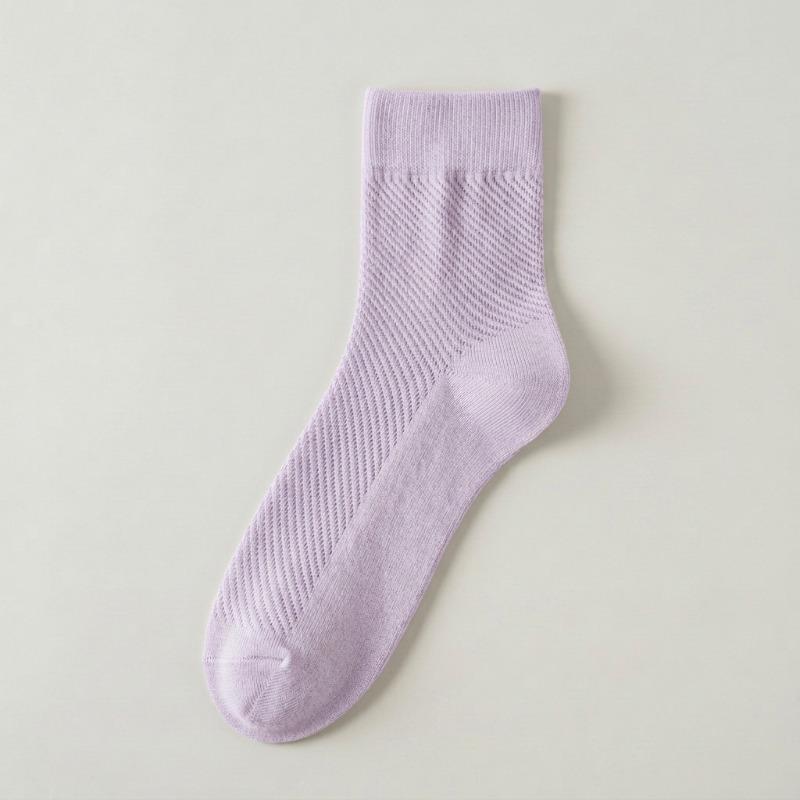 Spring and Summer Children's Thin Pure Cotton Anti-Odor Mid-Teenage Breathable Mesh All-Cotton Spring and Autumn Short Socks