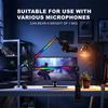 Desktop Arm Holder for Microphone Stand Computer Mic Stand with RGB Lighting Cantilever Bracket for Live Singing Condenser Mic
