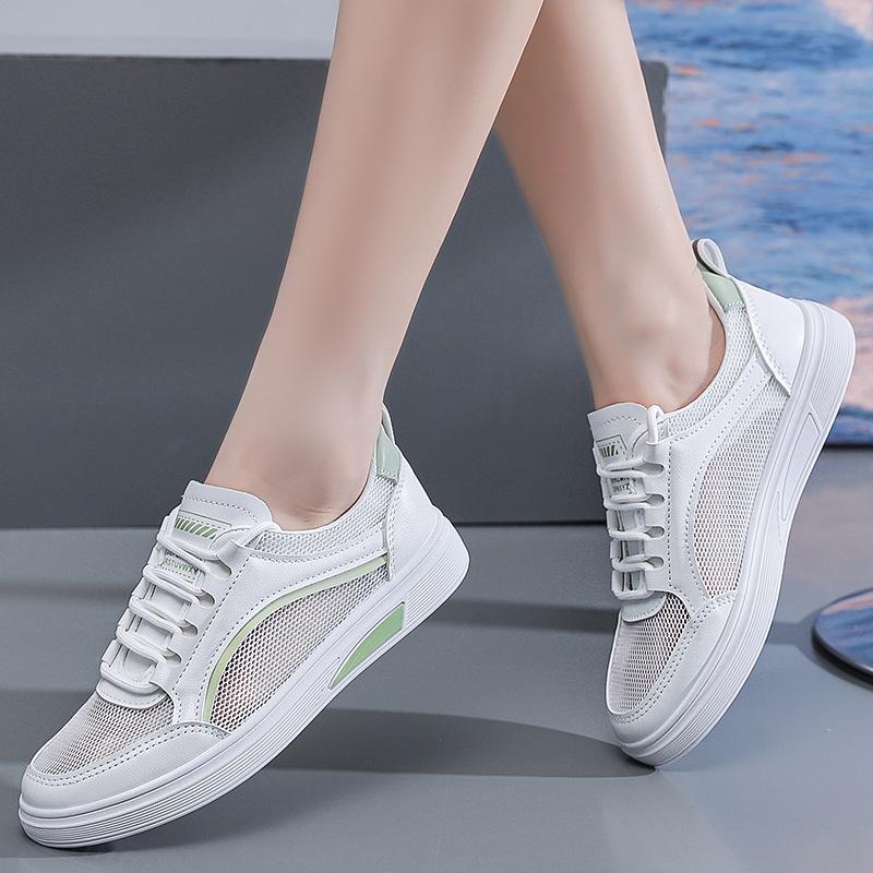 [Customization] Summer Mesh Women's Shoes Casual Shoes Non-slip and Wear-resistant Lightweight Single Shoes Soft Sole Versatile Korean White Shoes