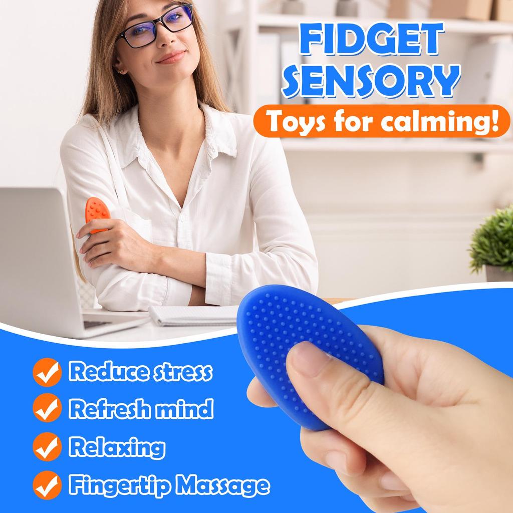 Cross-border Sensory Silicone Fidget Stone for Kids – Stress Relief & Textured Worry Toy