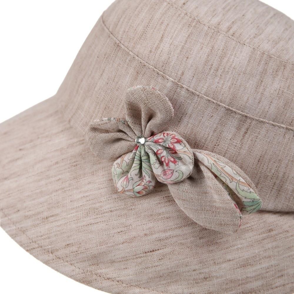 New Wide Brim Bucket Hat Flower Design Breathable Fabric Sun Hat Foldable Wide Brim Hat Outdoor Activities