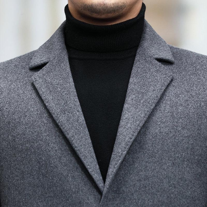 New winter wool double-sided woolen Korean style slim short casual suit woolen coat jacket dad outfit