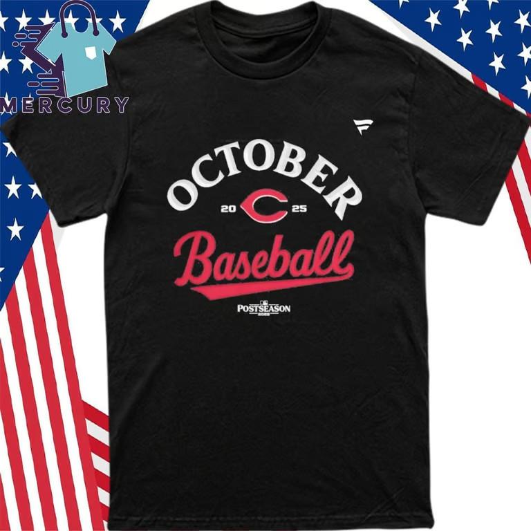 Reds October Baseball 2025 MLB Postseason T-Shirt Unisex T-Shirt XL