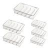 5 Compartments Glasses Storage Design Dustproof Eyewear Small Items Organizer Sunglasses Box Transparent Desktop Storage Box