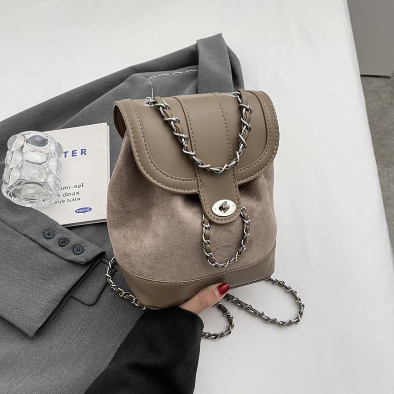 Small Shoulder Bag With Advanced Feeling For Women 2023 New Retro College Style Backpack Grey