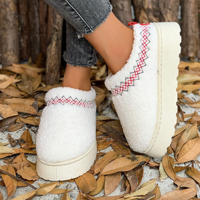 Fashion 2024 New Warm Fur Ankle Boots Women's Flat Slippers Plush Slippers Winter Women's Cotton Shoes Brand Design