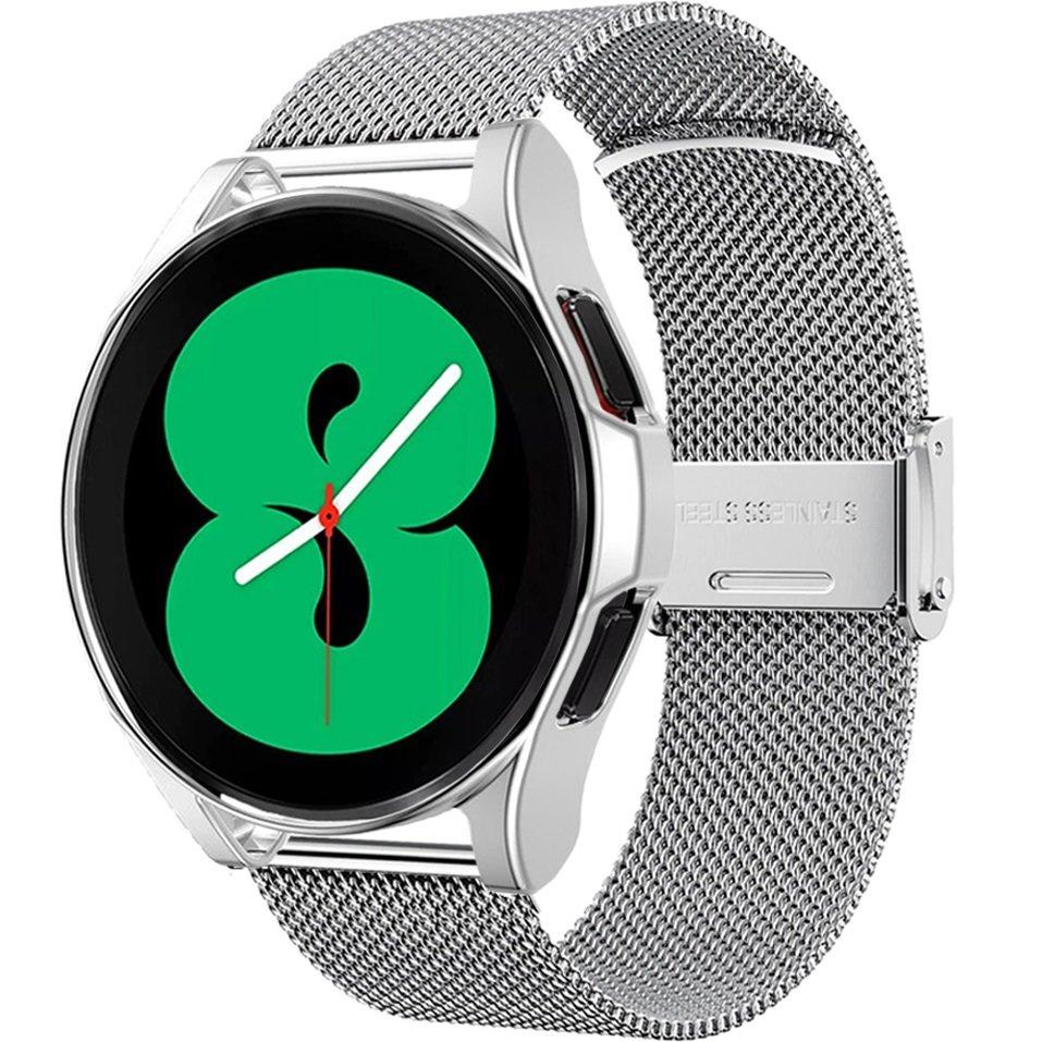 Bracelet + Case for Samsung Galaxy Watch 4 Classic 46mm, Silver