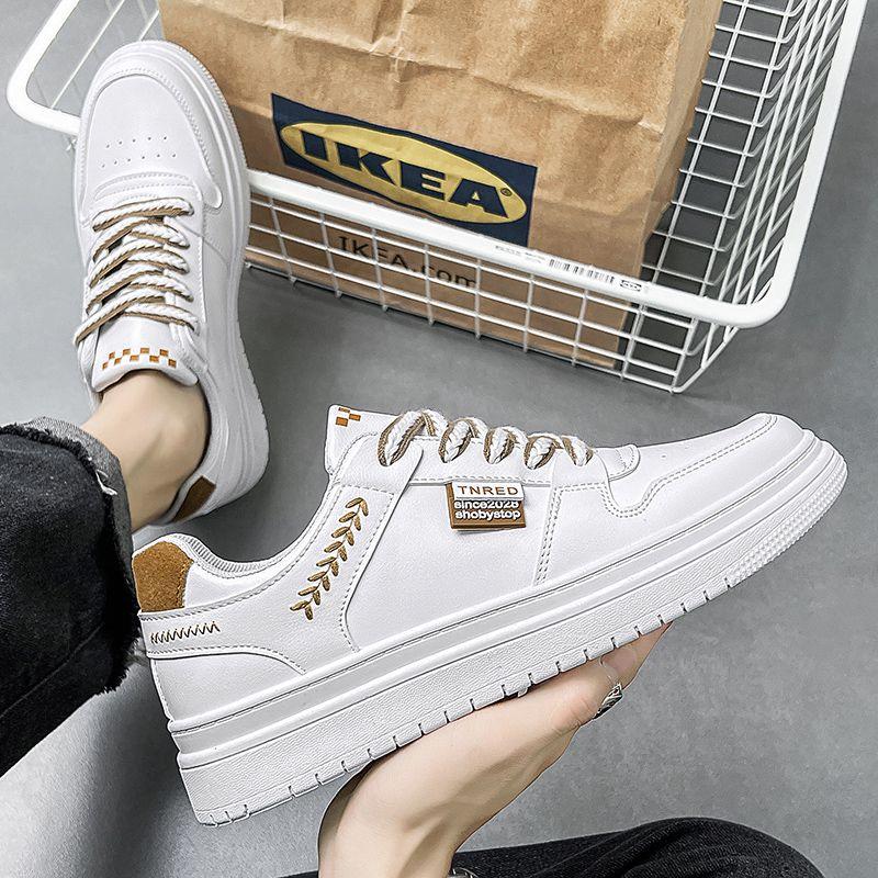 Men's 2025 New Style Paired with Spring and Summer Non Slip Breathable Student Board Shoes with Thick Soles