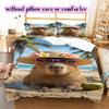 Animal Beach Vacation Pattern Bedding,Quilt Set Quilt Cover Pillowcase Home Birthday Gift (1*duvet cover+2*pillowcase,without core)