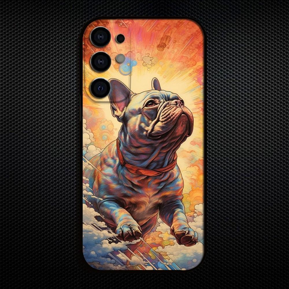 Cartoon French Bulldog Phone Case For Samsung S25/S24/S23/S22/S21/S20/Plus,Fe,Lite/Others Black Cover
