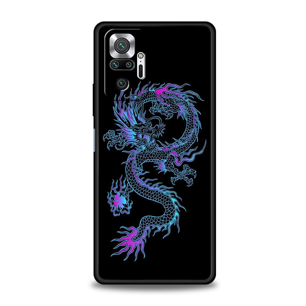 Silicone Phone Case For Xiaomi Redmi Note 12 10 11 9 8 Pro Plus 9S 7 8T 9T 9A 8A 9C K40 Gaming Soft Cover Bumper Dragon Fashion
