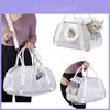 Borsa da Trasporto per Animali Domestici in Materiale PU per Gatti e Cani Piccoli Borsa da Viaggio Portatile per Proprietari di Animali Domestici
