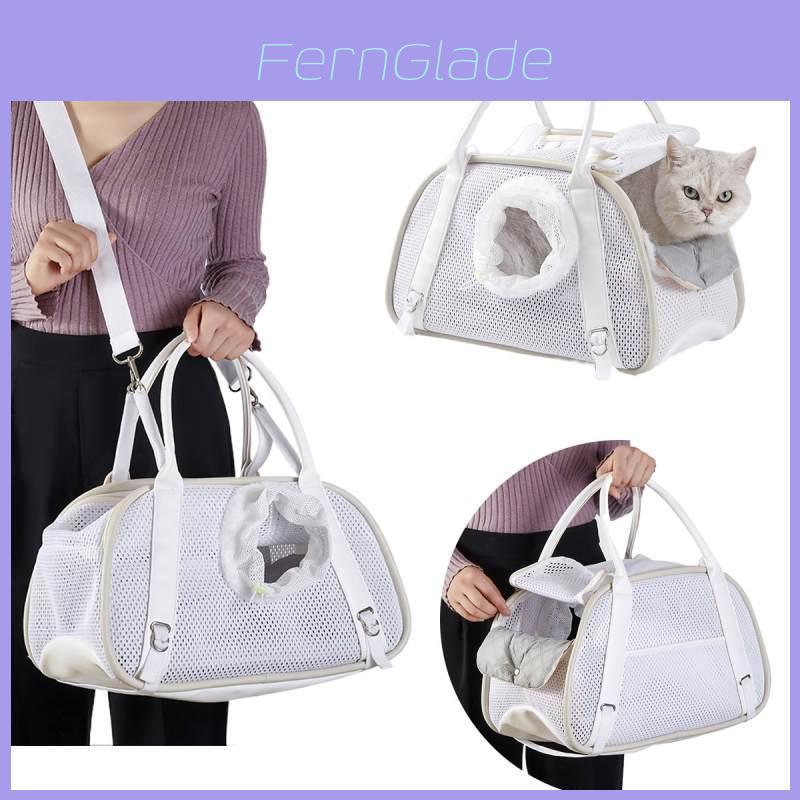 Borsa da Trasporto per Animali Domestici in Materiale PU per Gatti e Cani Piccoli Borsa da Viaggio Portatile per Proprietari di Animali Domestici