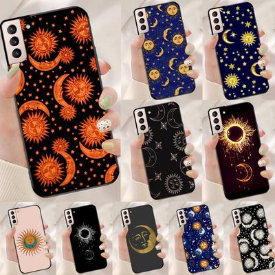 Vintage Moon and Sun Stars Funda Case For Samsung Galaxy S25 Ultra S9 S10 S20 S21 FE S22 S23 Plus S24 Ultra Phone Cover