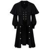 Gothic Gentleman Vintage Coat With Polyester Fabric For Cosplay And Stage Performances