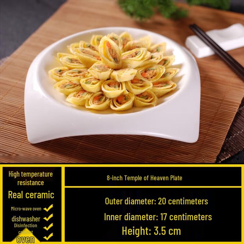 

Irregular White Ceramic Serving Plate