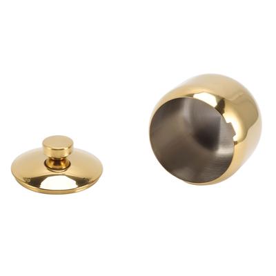 Nerezová ocel Zlatá Nádobka na koření Condiment Pot Nádoba na koření Sůl Cukr Pepř Nádoba Sklenice Úložná s víčkem