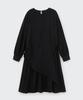Koseumoseu Centric Draped Dress (Black)