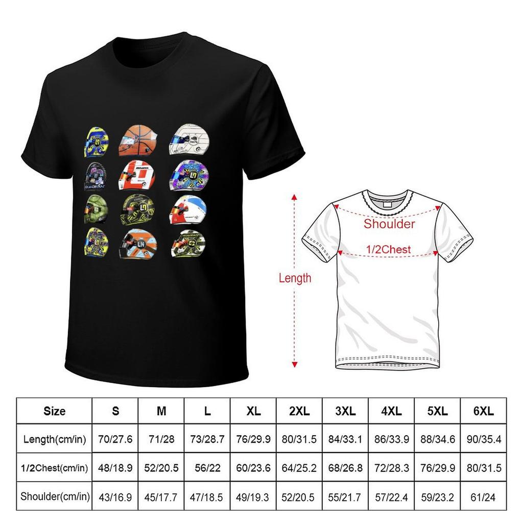 Lando Norris Helmet collection TShirt luxury tshirt sublime tees funny t shirts men