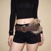 Rivet Furry Fur Belt Y2k Plush Belt Vintage Furry Waistband Daily