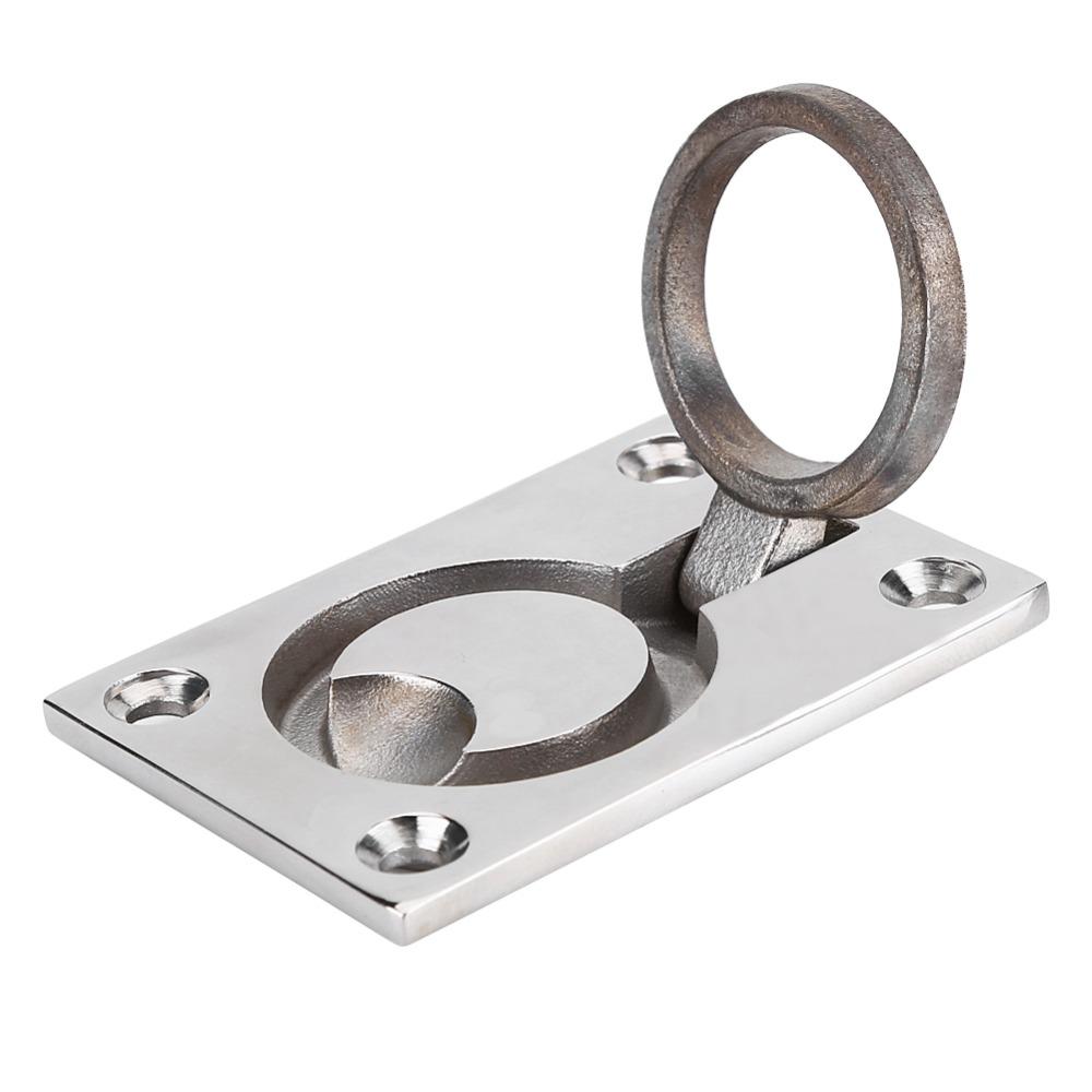 Reinforced Ring Handle Stainless Steel Flush Locker Flush Mount Boat Marine Hardware Boat