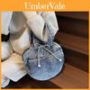 Runde Jeans-Tasche mit Schleife für Damen Streetwear Mode Große Kapazität Lässige Geldbörse