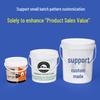 4L White Food-Grade Spiral Plastic Storage Bucket