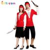 Couples Festive Pirate Costume Perfect For Halloween Parties Featuring Fabric Polyester