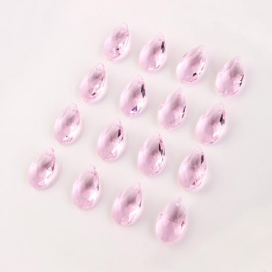 20Pcs Glass Water Drop Pendant Set 2mm Hole Size Clear Necklaces Bracelets Hair Stick Pendant DIY Jewelry Making Supplies