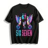 Bunter Kolibri Nummer 67 Aufdruck Familien Freizeit T-Shirts Reines Baumwoll-T-Shirt