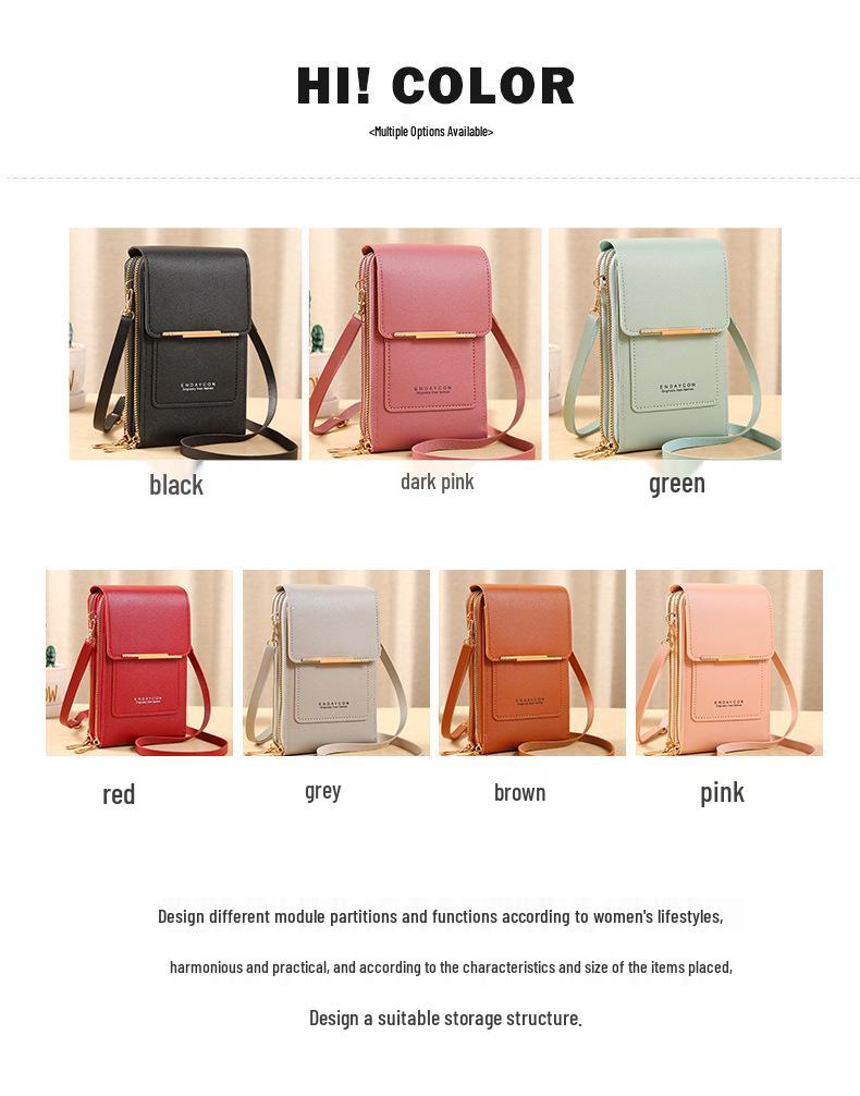 Women's Versatile Touchscreen Phone Bag: Small Crossbody Purse with Key Holder, Coin Pouch, and Fashion Design