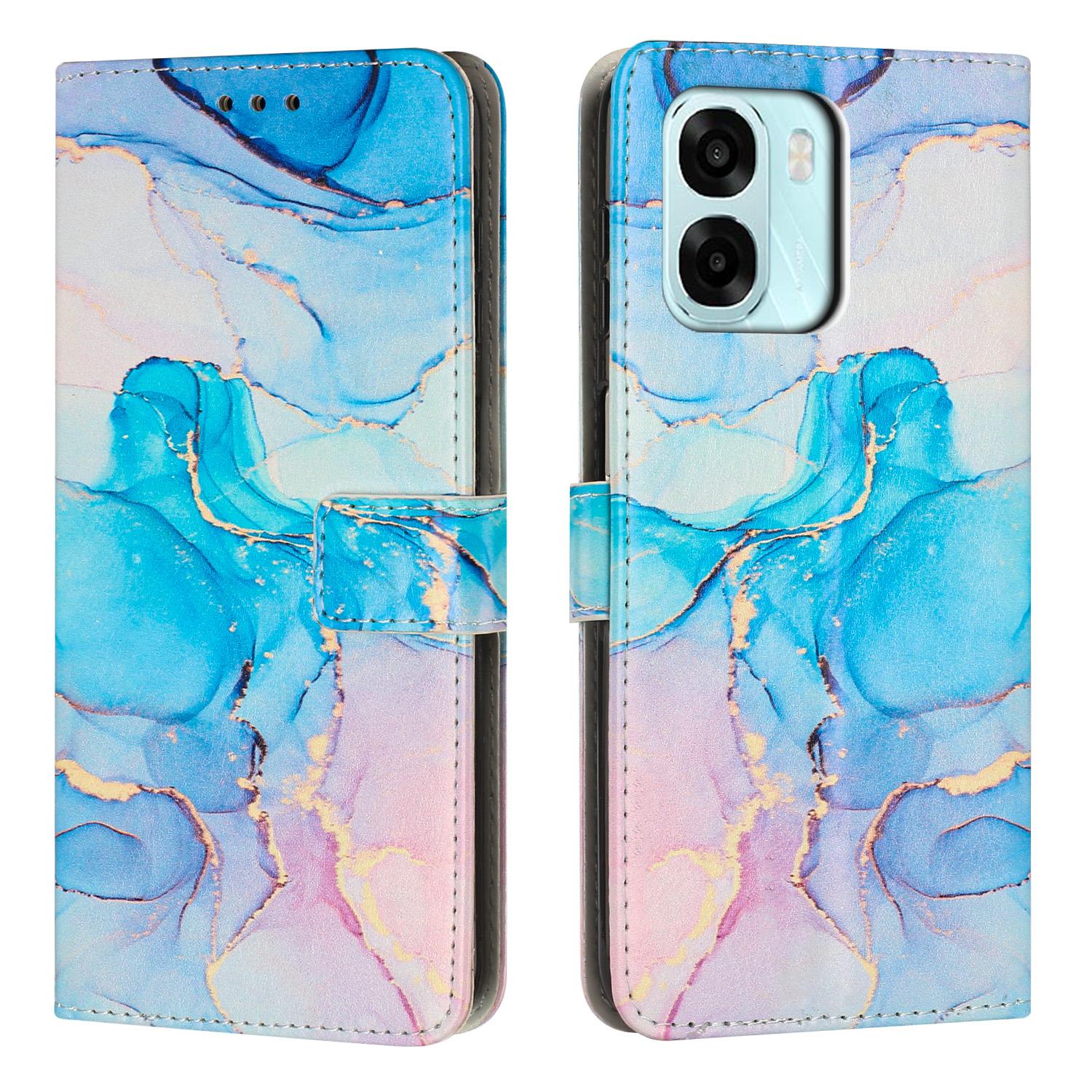 For Oppo A6x 4G/Oppo A6 5G/Oppo A6x 5G Stand Case Marble Pattern PU Leather Wallet Phone Cover