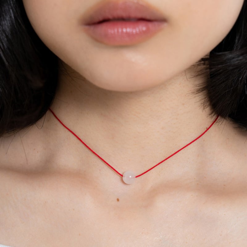 Geegee Red String Ball Necklace
