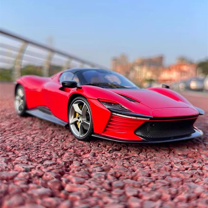 1/32 Ferrari SP3 Daytona Legierung Sportwagen Modell Druckguss Metall Rennfahrzeuge Automodell Sound Licht Simulation Sammlung Kinderspielzeug Geschenk