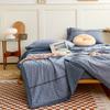 Simple Lines Summer Quilt Japanese Style Cotton Air Conditioning Quilt Luxury Soft Breathable Thin Blanket for Adults Kids