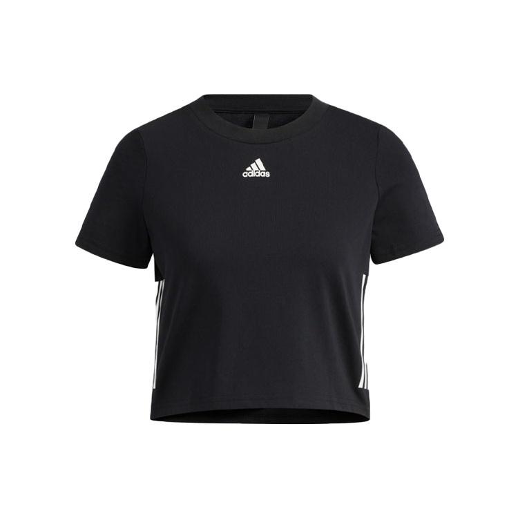 (WMNS) adidas Apxj Ss T-Shirt Asia Sizing Black White Women s HF5116 XS
