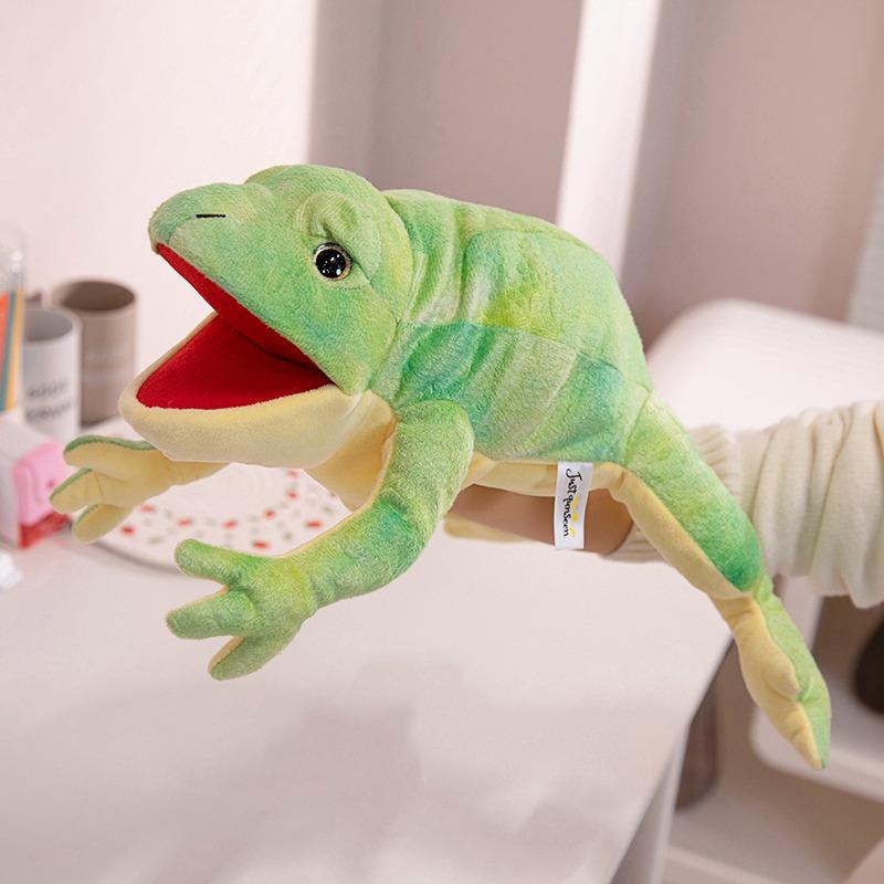 Simulated Land Animal Plush Hand Puppet Turtle Salamander Lizard Snake Frog Crocodile Creative Hand Puppet Gift For Boy And Girl